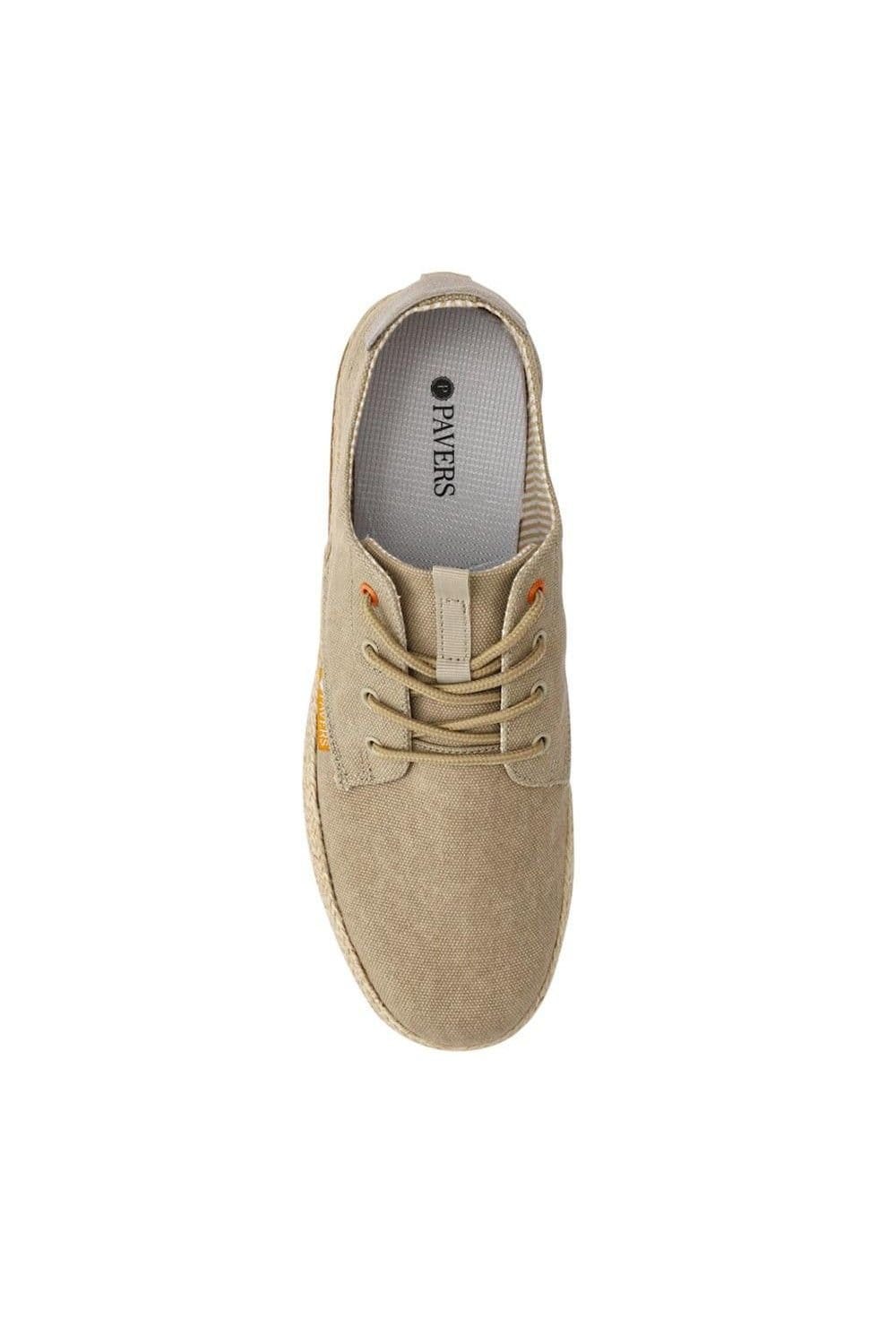Pavers Pavers Men's Cushioned Lace-Up Shoes in Beige - 4