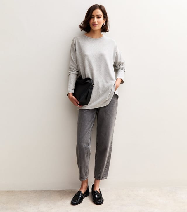 New Look Women's Grey Soft Touch Long Sleeve Top New Look - 2
