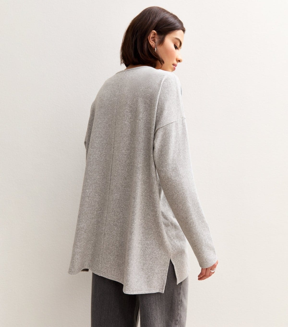 New Look Women's Grey Soft Touch Long Sleeve Top New Look - 4