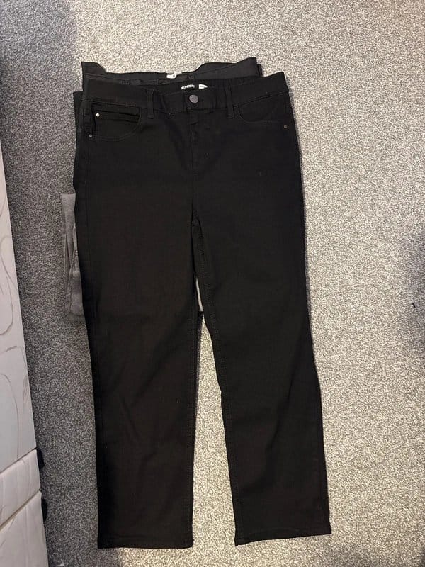 New Look Black & Grey Jeans - Size 16