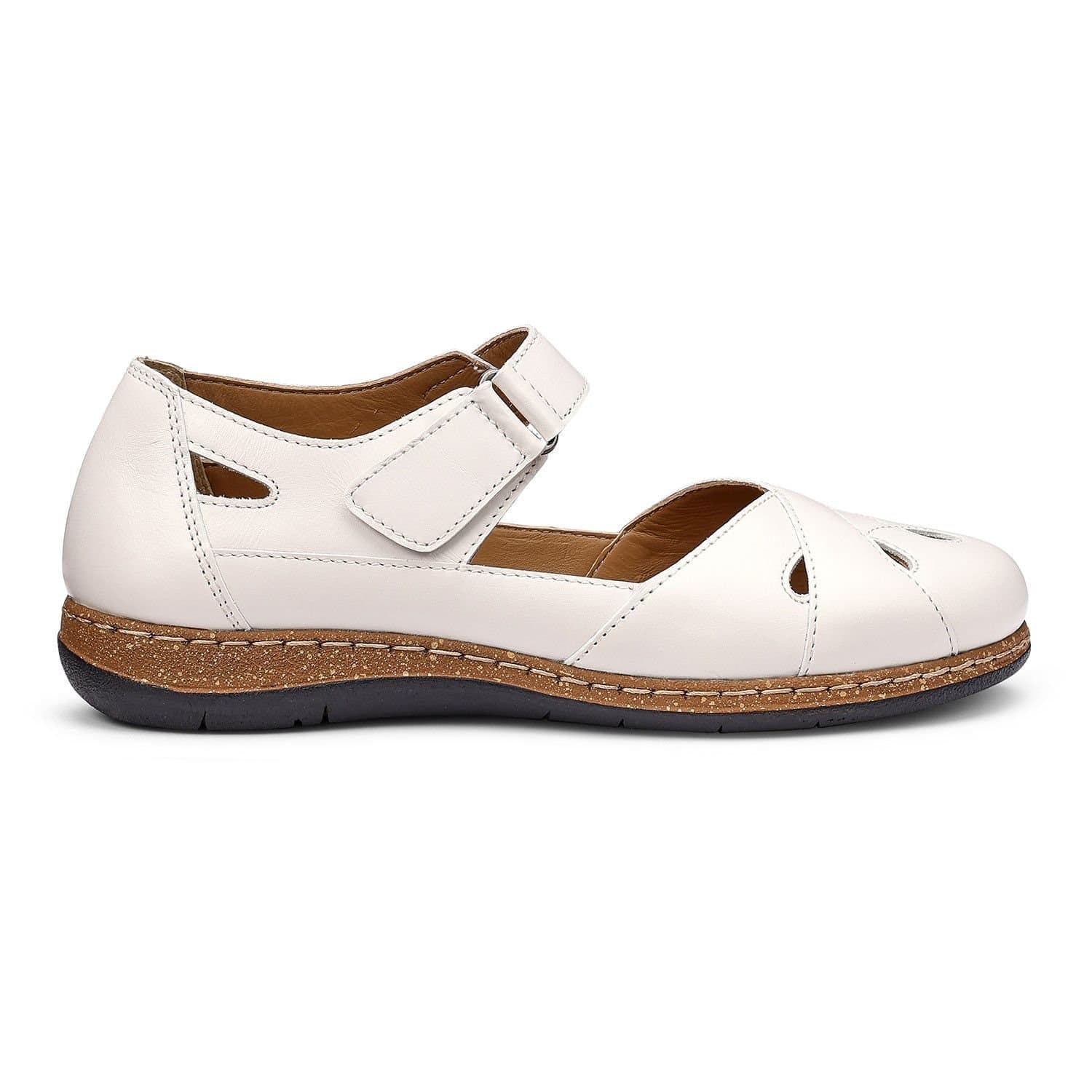 Hotter Hotter Women's Wide Fit 'Devi' Mary Janes in White