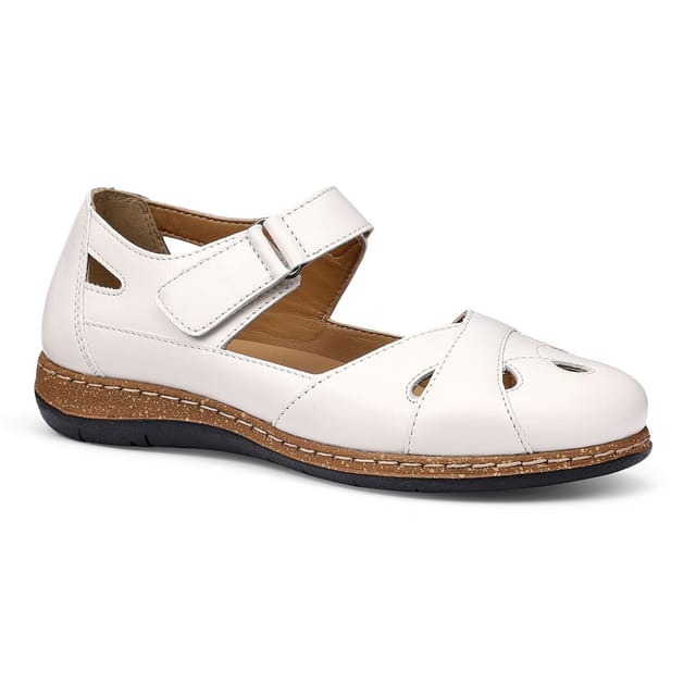 Hotter Hotter Women's Wide Fit 'Devi' Mary Janes in White - 2