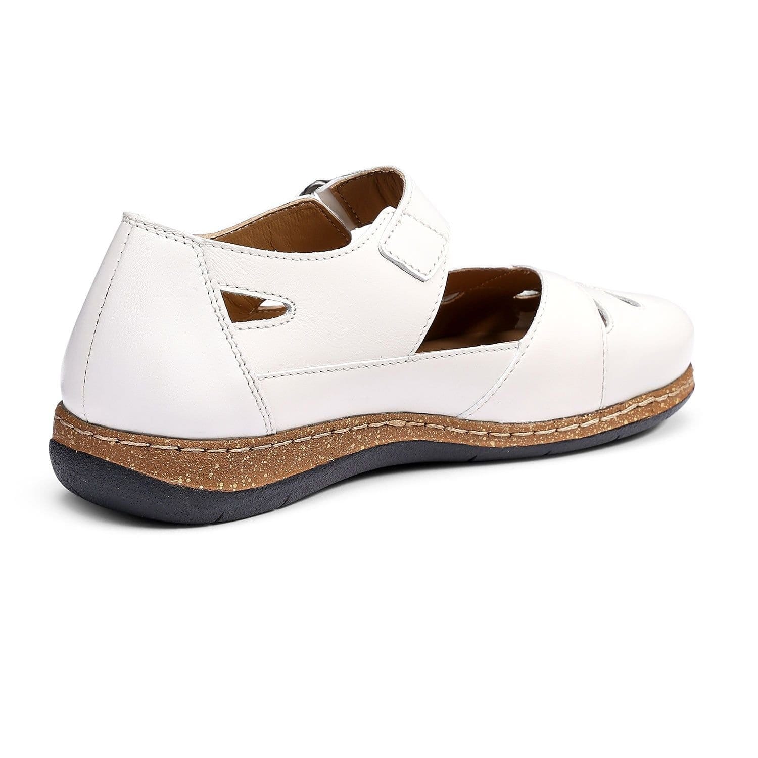Hotter Hotter Women's Wide Fit 'Devi' Mary Janes in White - 4