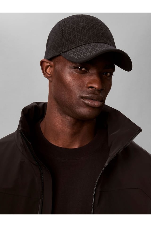 Calvin Klein Calvin Klein Men's Emblem Print W Leather Patch Cap Charcoal Aop - 2