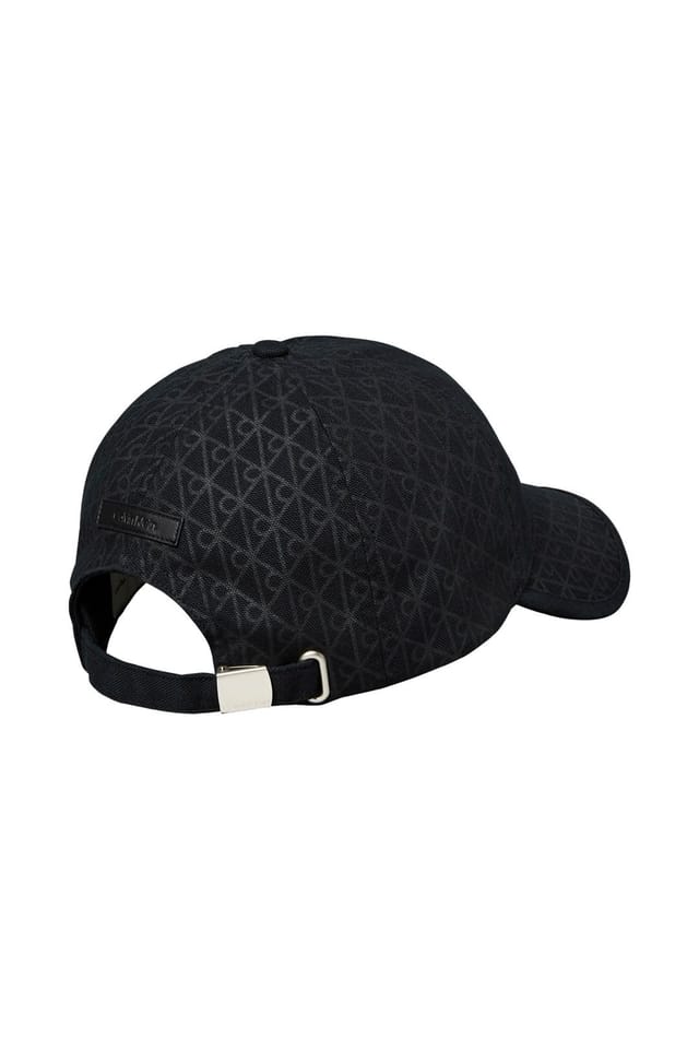 Calvin Klein Calvin Klein Men's Emblem Print W Leather Patch Cap Charcoal Aop - 3