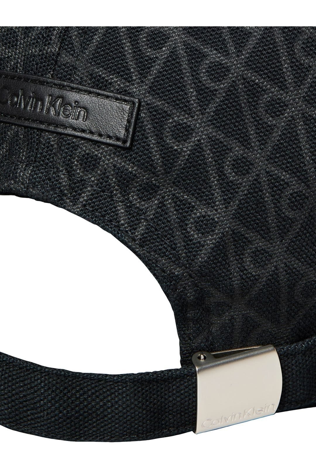 Calvin Klein Calvin Klein Men's Emblem Print W Leather Patch Cap Charcoal Aop - 4