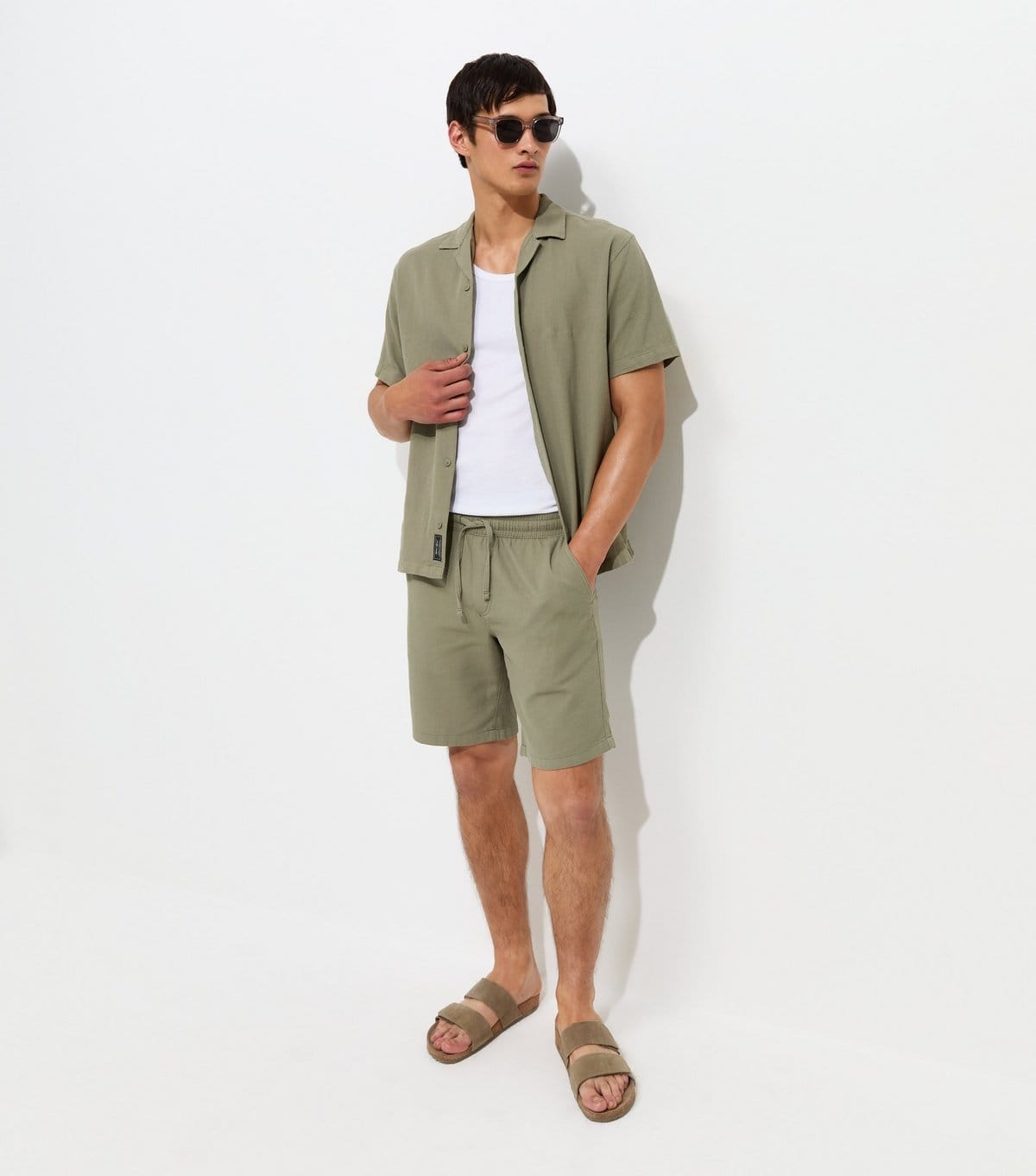 Jack & Jones Olive Waffle Shorts