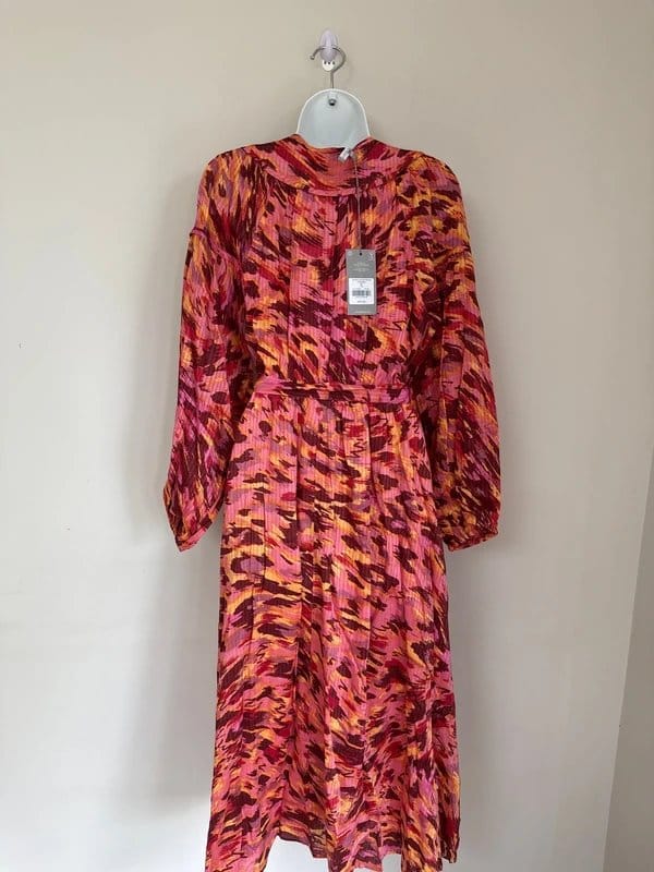 Oliver Bonas New (with tag) Oliver Bonas Moving Textured Print Midi Dress - UK 10- RRP £85 - 1
