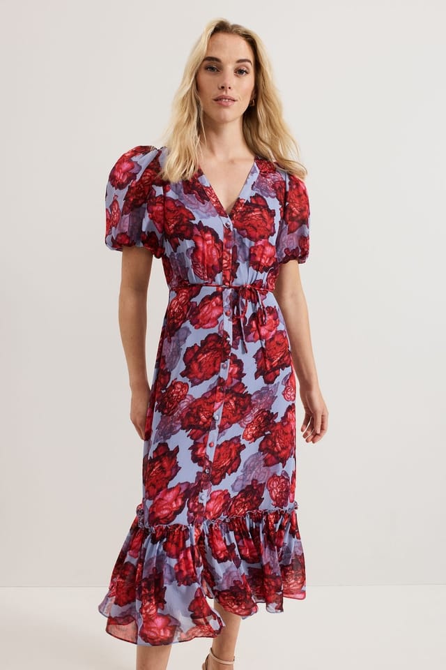 Phase Eight Phase Eight Women's Francesca Midi Dress in Baby Blue - 3