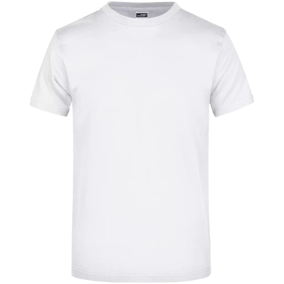 James and Nicholson James and Nicholson Men's Plain Cotton T-Shirt in White - 1