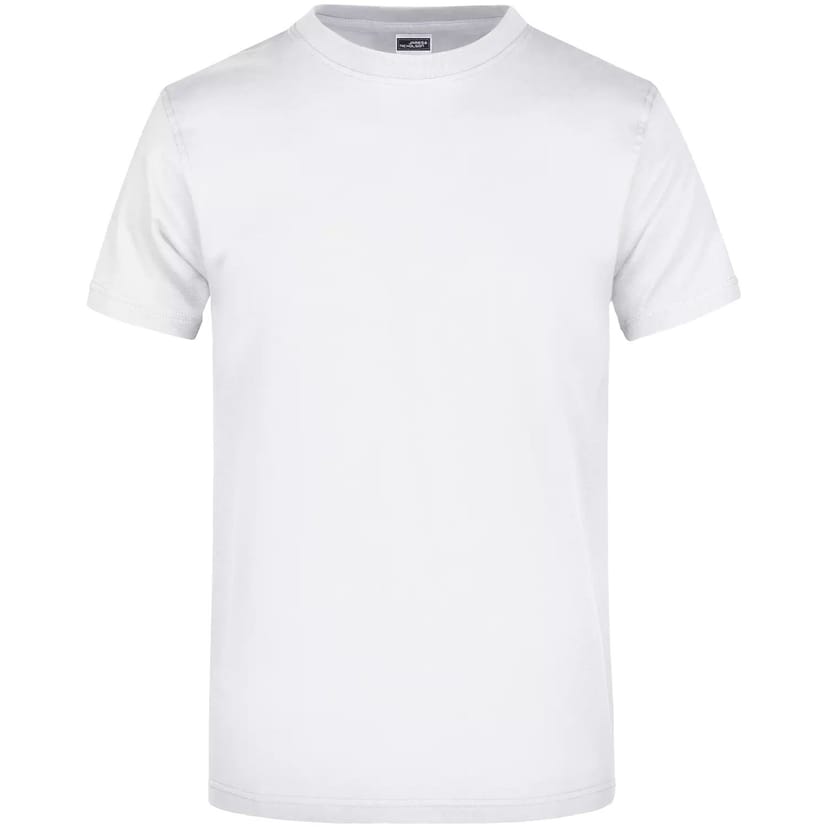 James and Nicholson James and Nicholson Men's Plain Cotton T-Shirt in White - 1