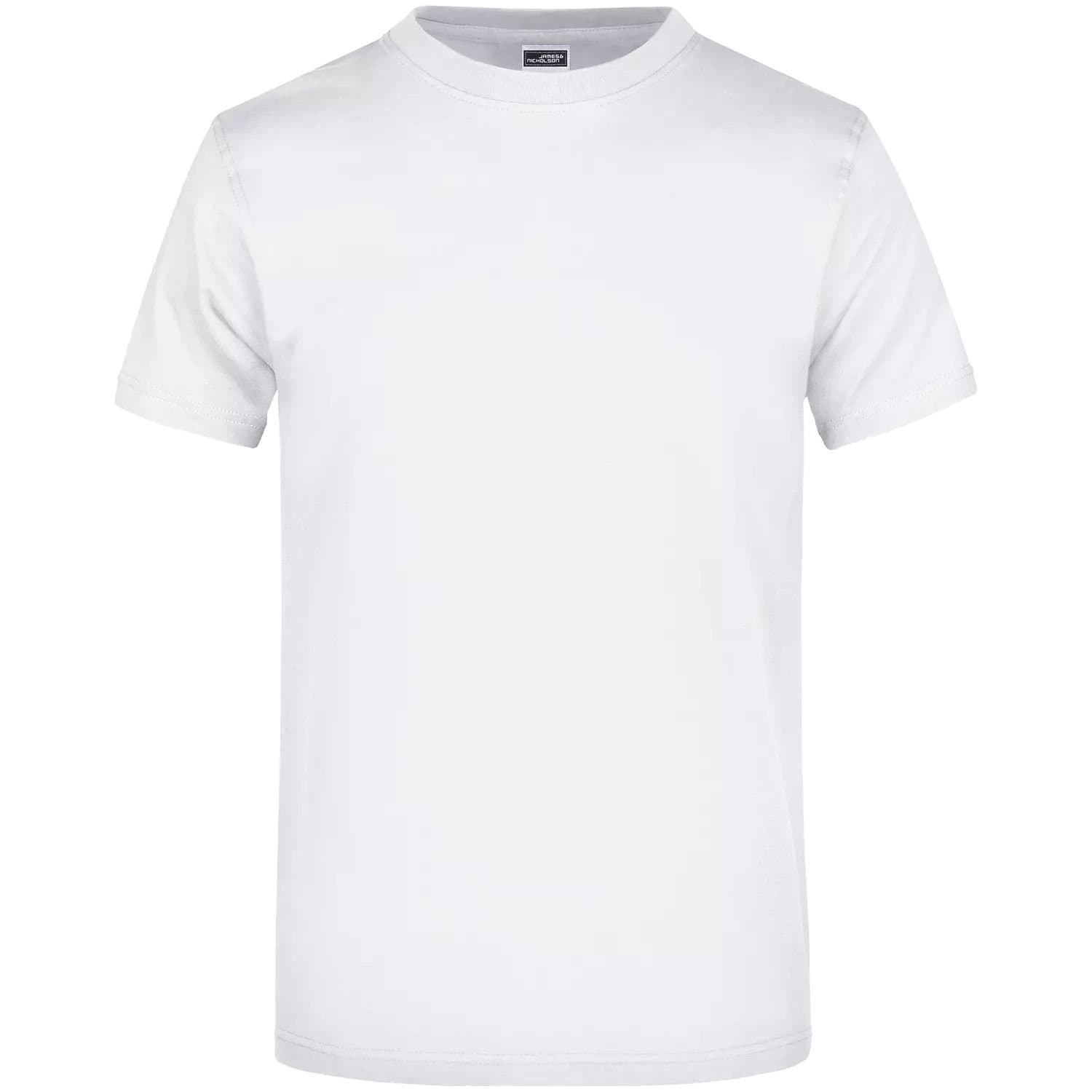 James and Nicholson James and Nicholson Men's Plain Cotton T-Shirt in White
