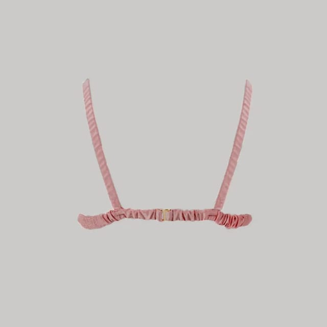 Decolet the Label Decolet the Label Women's Yasmin Triangle Bikini Top in Pink Musk - 3