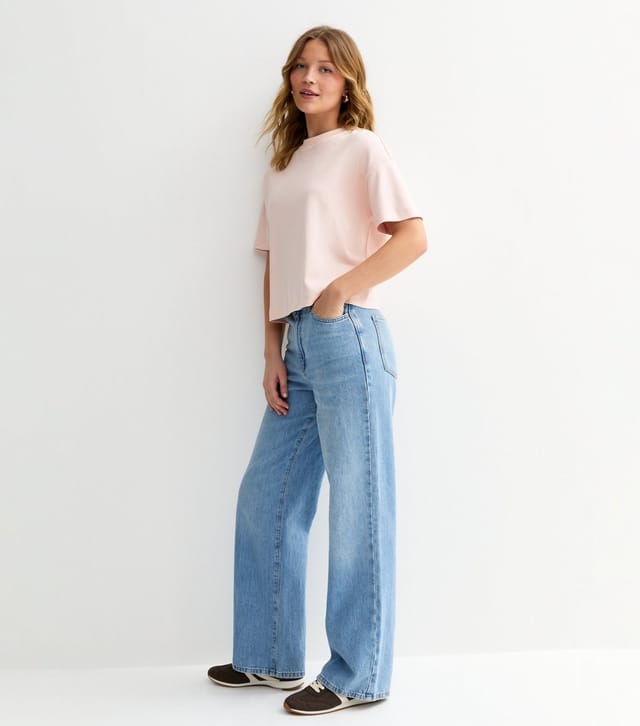 New Look Women's Premium Light Pink Heavyweight Cotton Boxy T-Shirt New Look - 2