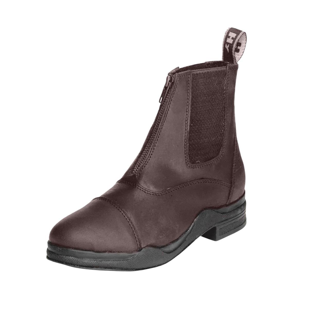 HyLAND HyLAND Women's Wax Leather Zip Jodhpur Boot in Brown