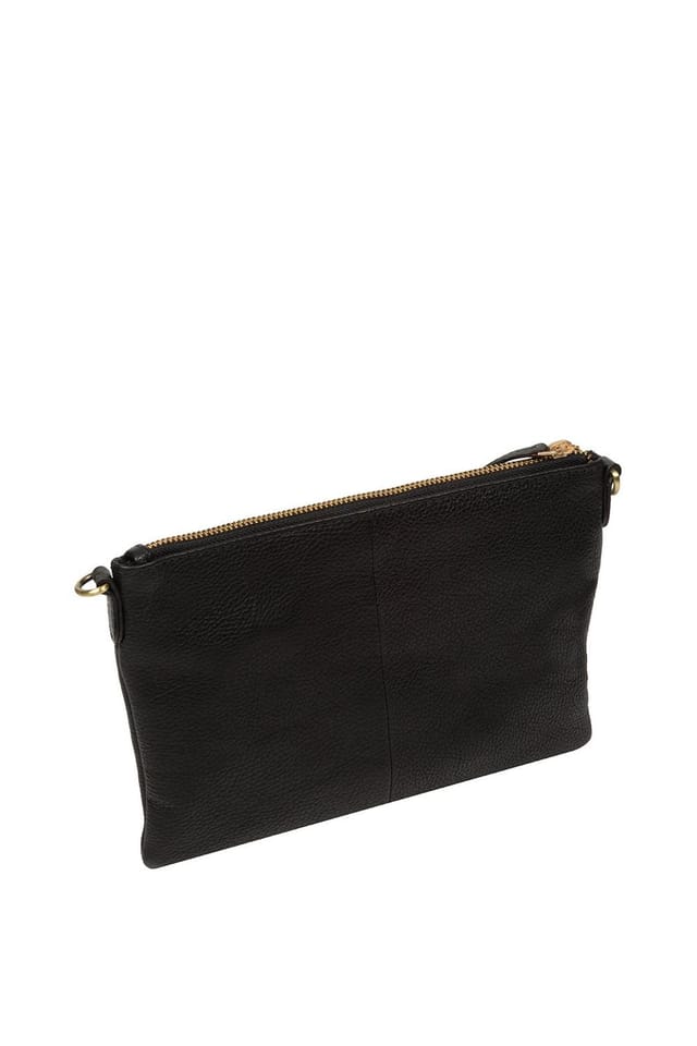 Pure Luxuries London Pure Luxuries London Women's 'Estelle' Leather Clutch & Cross Body Bag in Black - 2