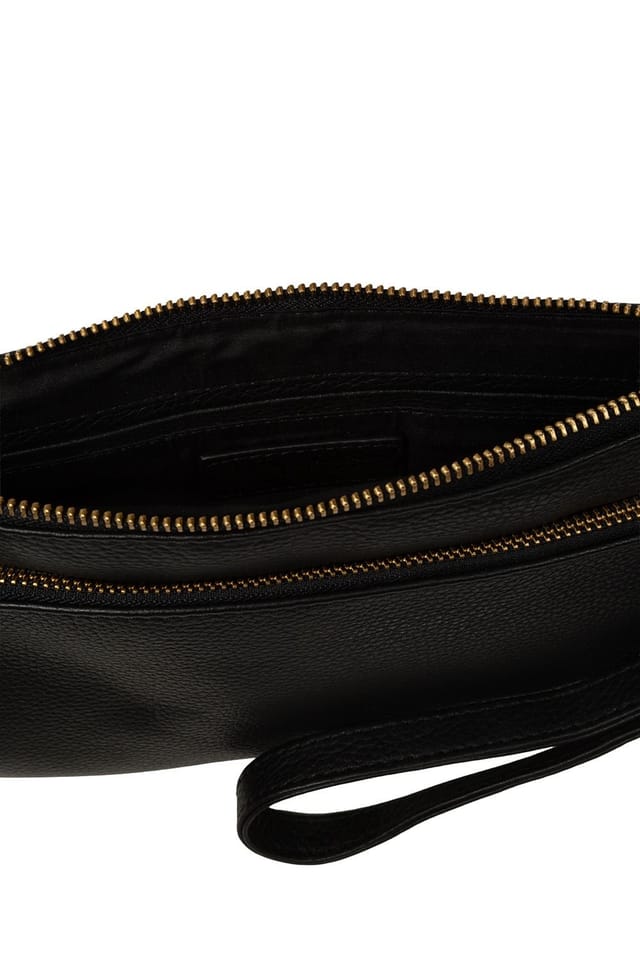 Pure Luxuries London Pure Luxuries London Women's 'Estelle' Leather Clutch & Cross Body Bag in Black - 3