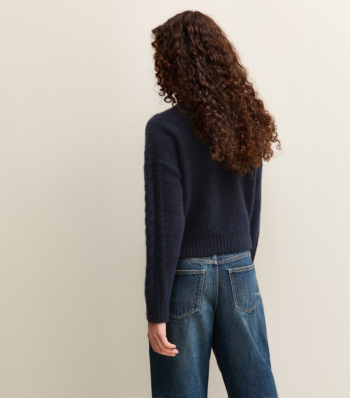 New Look Girls' Navy Cable Knit Jumper New Look - 4