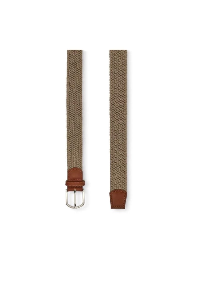 Pavers Pavers Men's Fabric Belt in Beige - 2