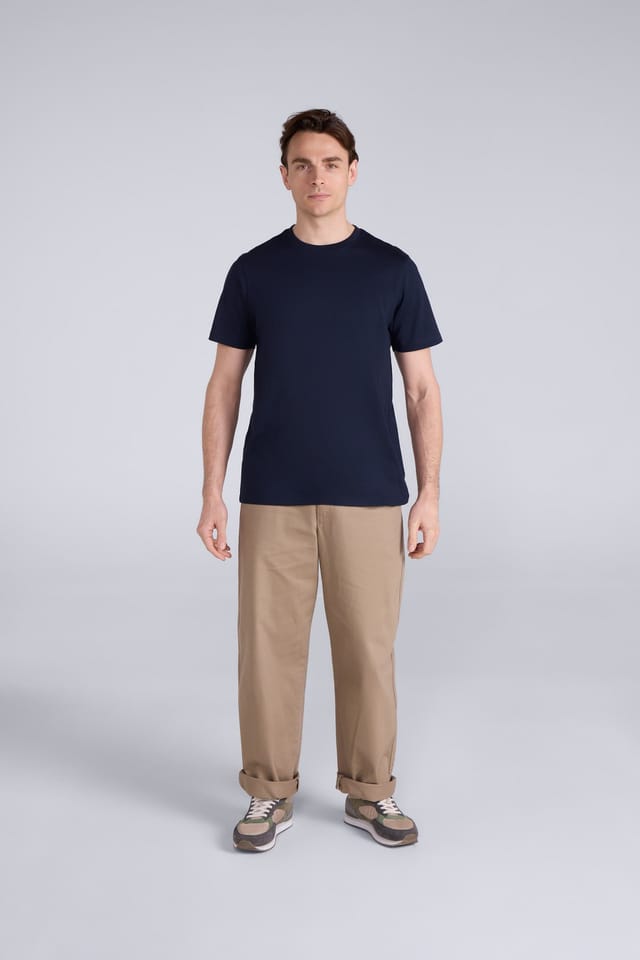 Animal Animal Men's 'Otis' Comfortable Short Sleeve Casual Oversized Relaxed Fit T-Shirt in Navy - 2