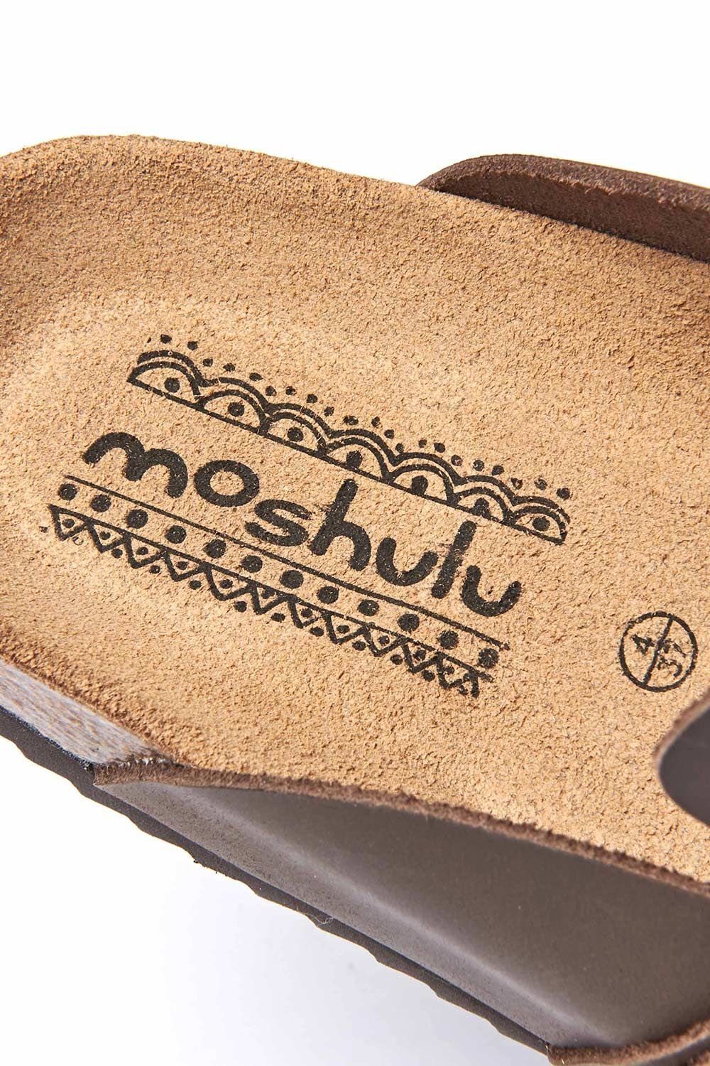 Moshulu Moshulu Women's 'Tulipa Waxy' Leather Cork Footbed Clogs in Chocolate - 3