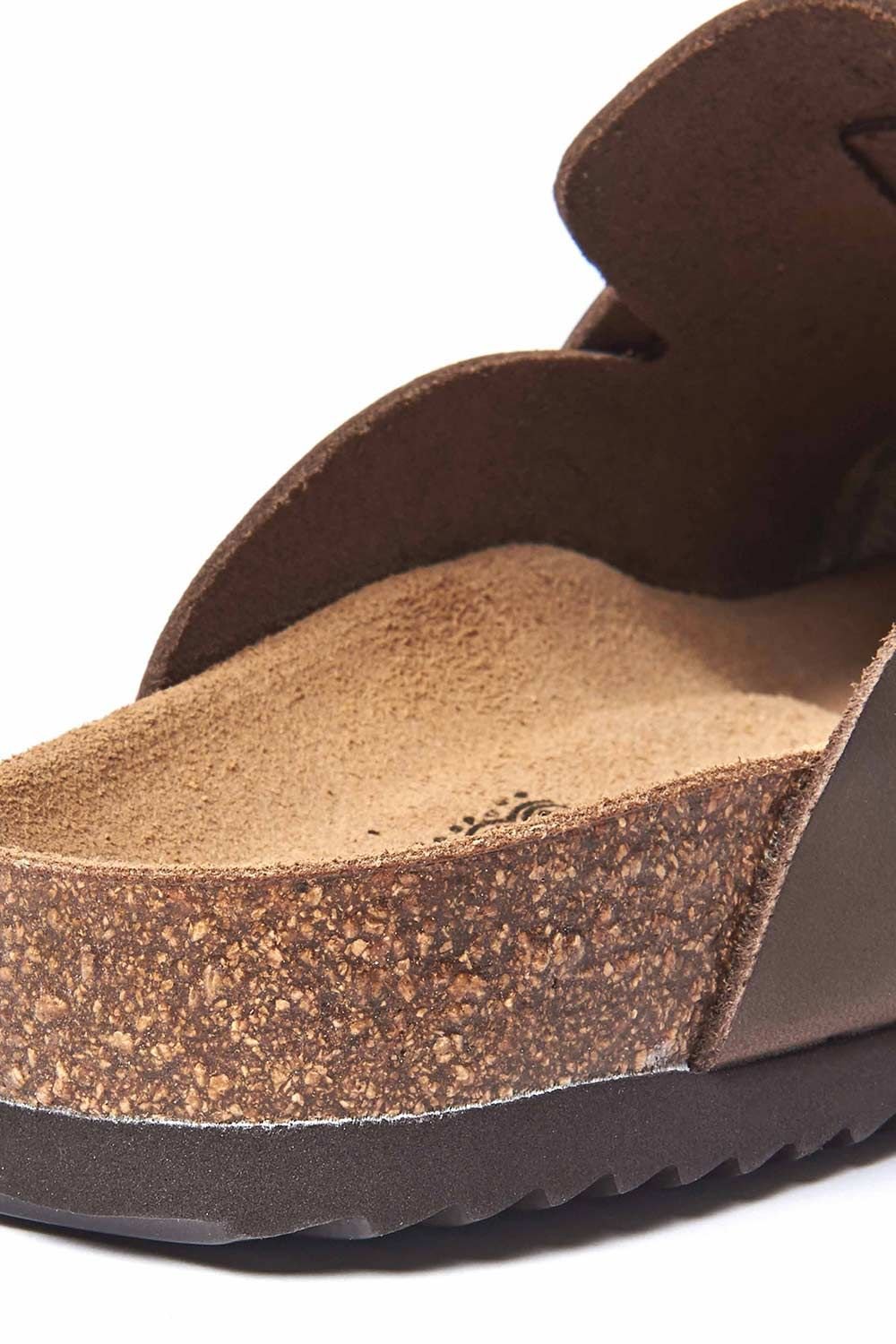 Moshulu Moshulu Women's 'Tulipa Waxy' Leather Cork Footbed Clogs in Chocolate - 4