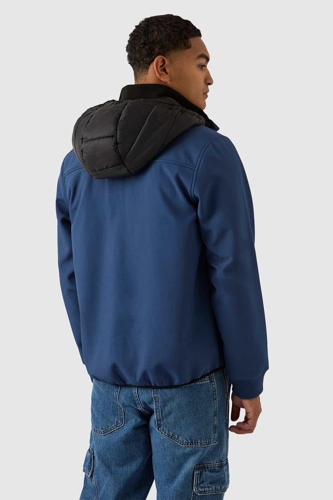 Reebok Reebok Men's Mixed Media Jacket in Blue - 2