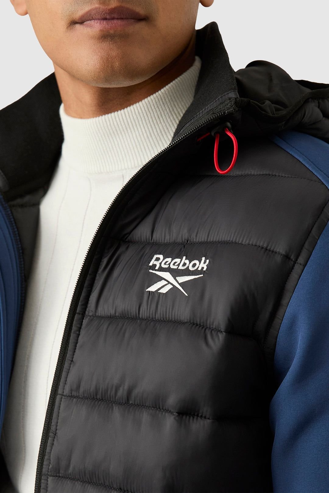 Reebok Reebok Men's Mixed Media Jacket in Blue - 4