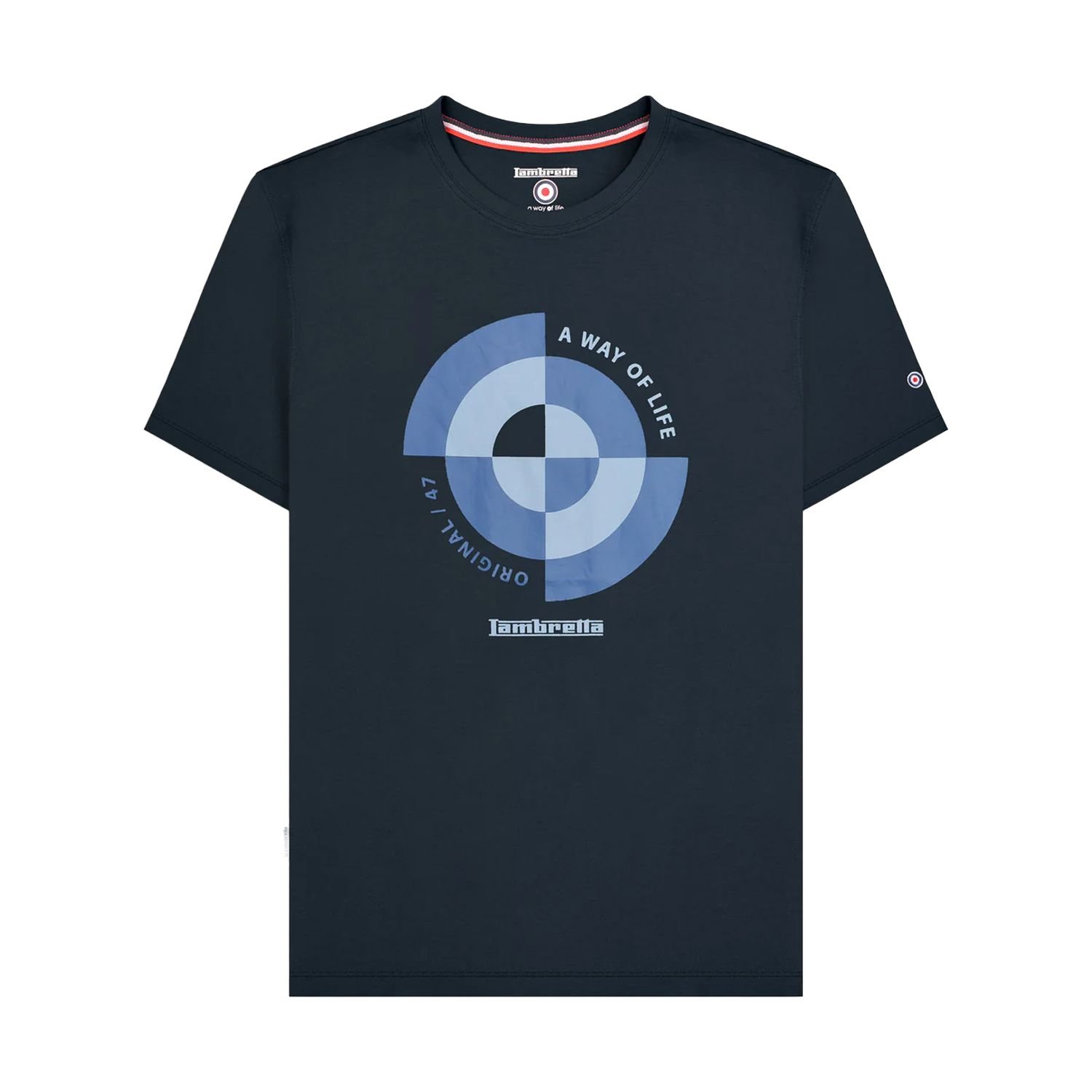 Lambretta Lambretta Men's Target Quadrant Big & Tall T-Shirt in Navy - 2