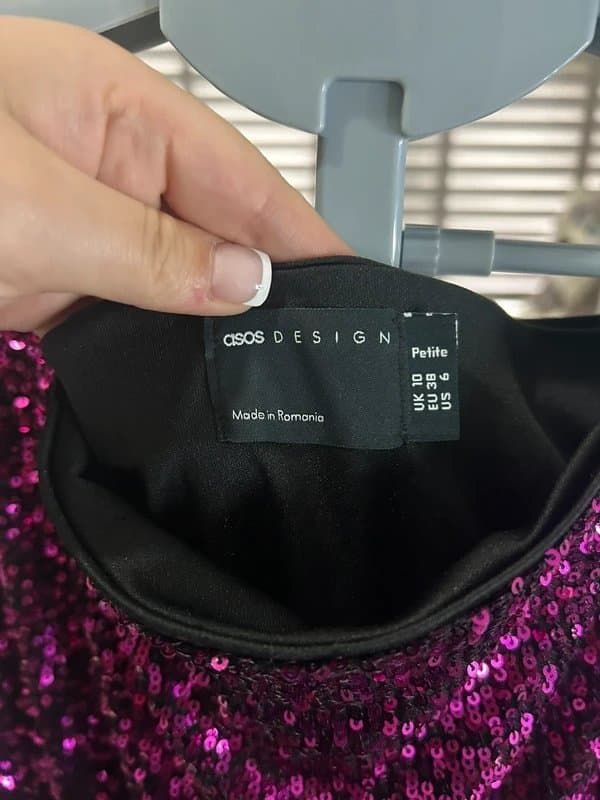 ASOS Pink petite sequin asos mini skirt - 10