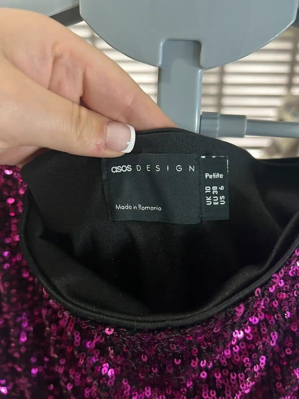 ASOS Pink petite sequin asos mini skirt - 10 - 1