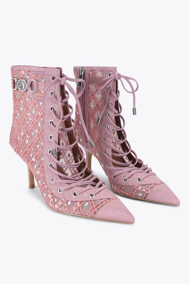 Kurt Geiger London Kurt Geiger London Women's 'Mansion Corset Ankle Boot' Boots in Pale Pink - 2