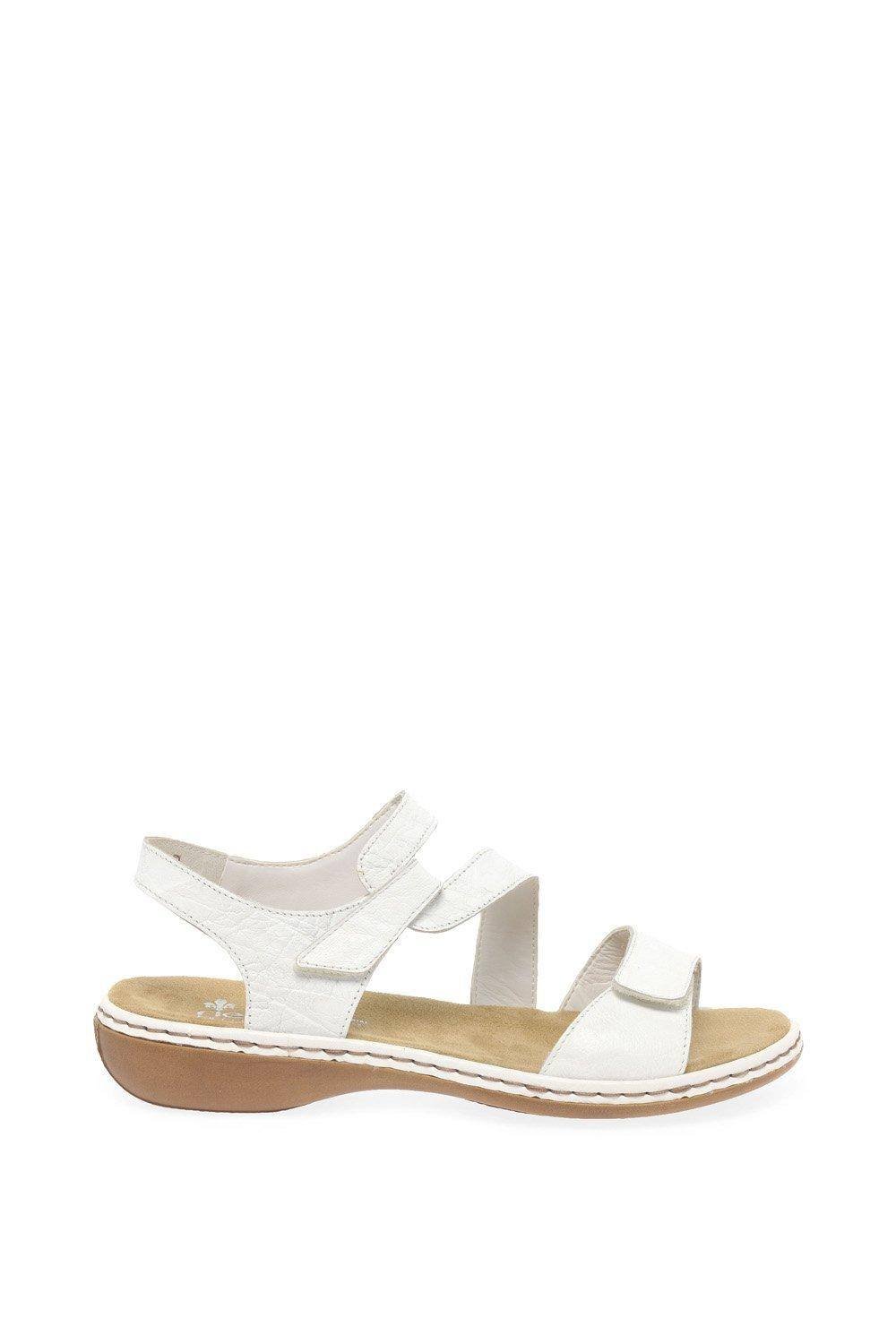 Rieker Rieker Women's 'Sphere' Riptape Sandals in White - 3