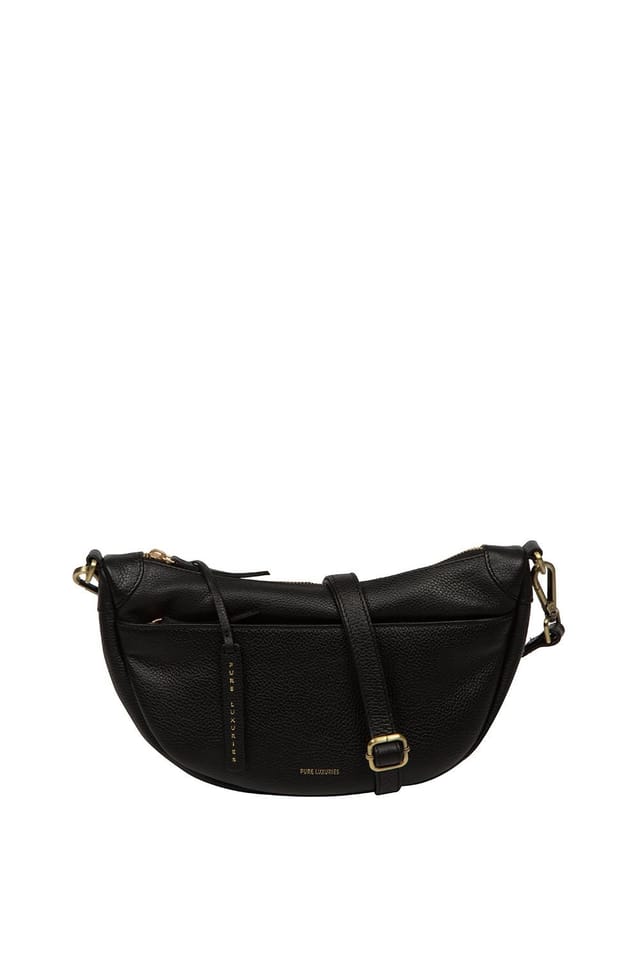 Pure Luxuries London Pure Luxuries London Women's 'Melisande' Leather Cross Body Bag in Black - 2