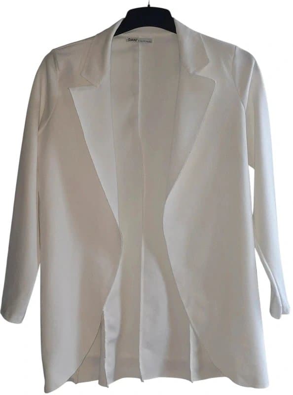 DANI Dani White Long Blazer Jacket Size 8