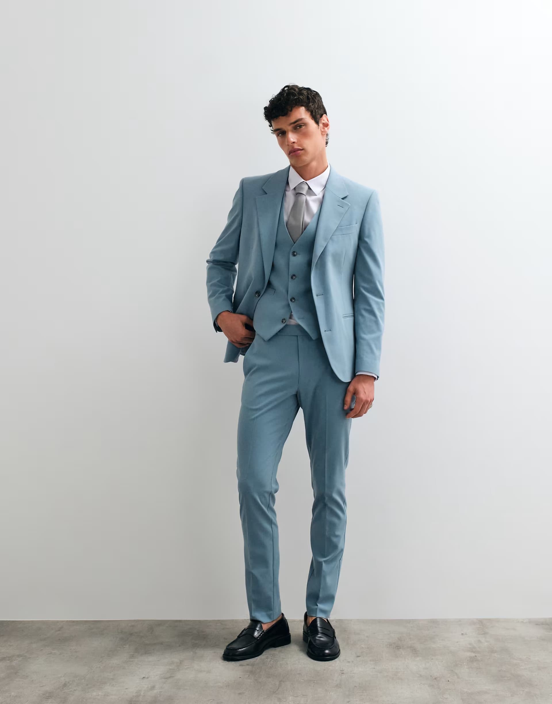 ASOS ASOS DESIGN skinny suit trousers in light blue
