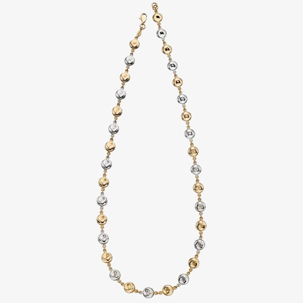 T.H.Baker T.H.Baker Women's 9ct Two Colour Gold Multi Disc Necklace GN330