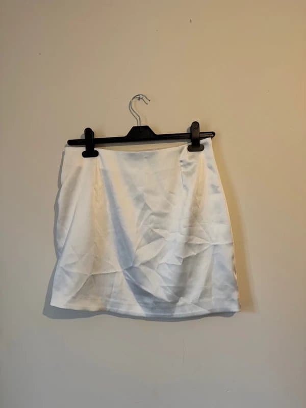 Bershka White satin dress