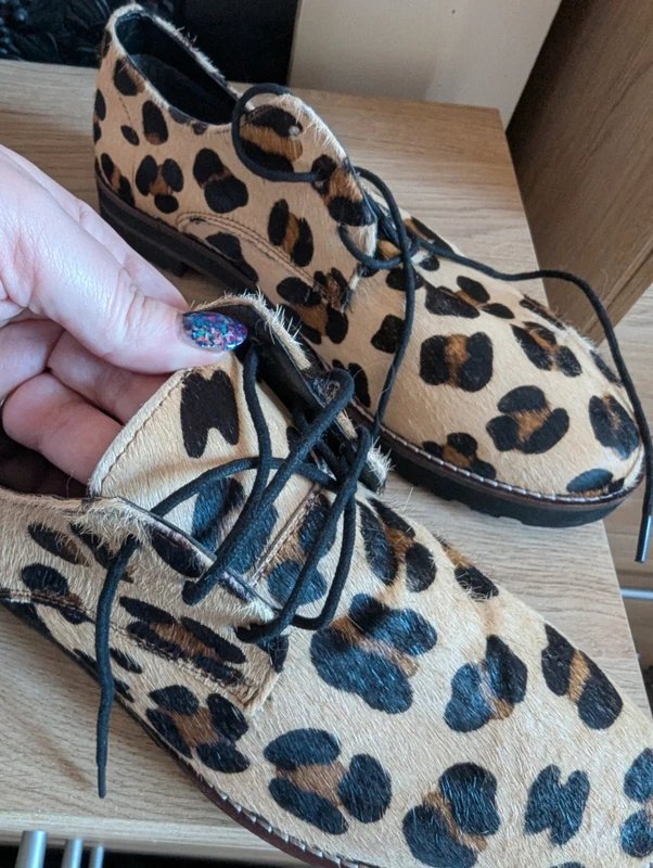 ASOS ASOS Leopard Print Calf Hair Derby Shoes Size 8 / 42 | Never Worn - 1