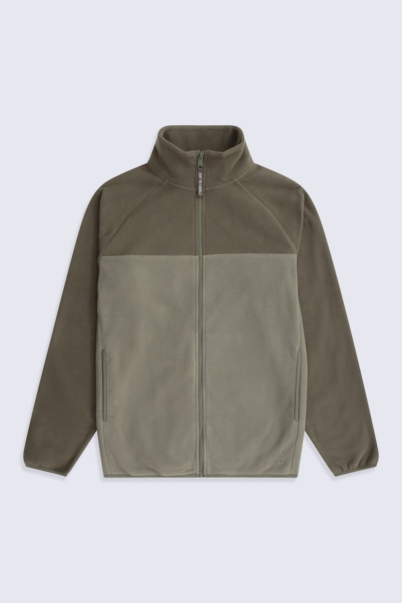 Animal Animal Men's 'Stockholm' Full Zip Breathable Soft Warm & Cosy Snug Fit Fleece in Light Khaki - 1
