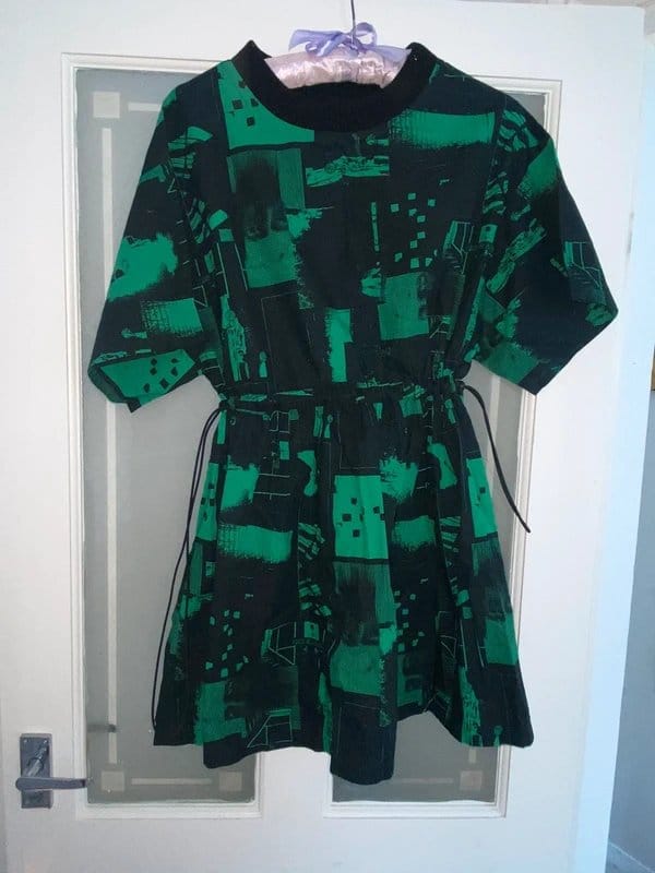 ASOS Black and Green Embellished Dress Size 10