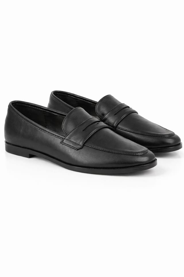 Down To Earth Down To Earth Women's Classic Slip-On Loafers with Cushioned Comfort Sole in Black - 2
