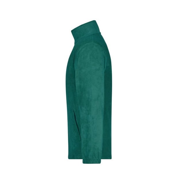 James and Nicholson James and Nicholson Men's Full Zip Fleece Jacket in Dark Green - 3