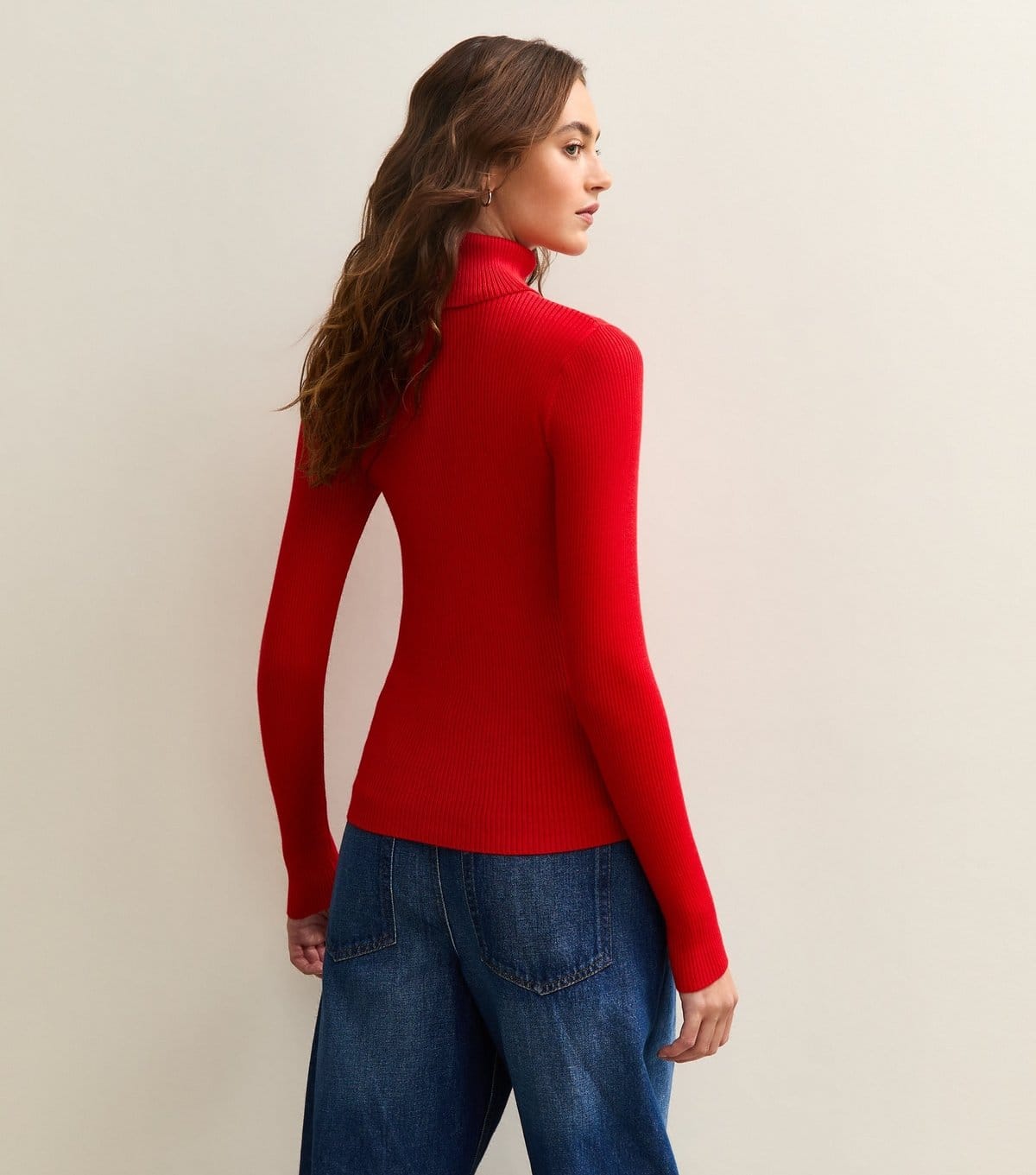 New Look Women's Red Rib Roll Neck Jumper New Look - 4