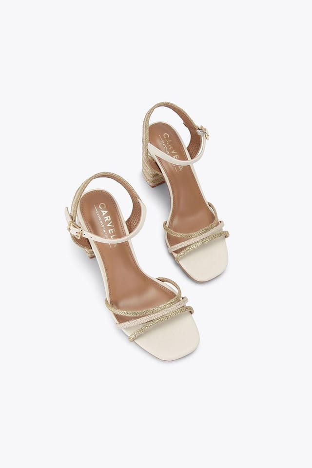 Carvela Carvela Women's 'Soprano Heel' Fabric Heels in Cream - 2