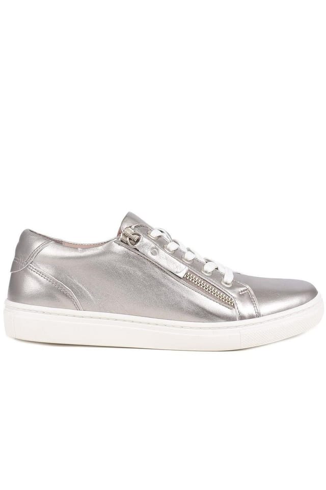 Jones Bootmaker Jones Bootmaker Women's Padova2 Leather Lace-Up Trainers in Metallics - 2