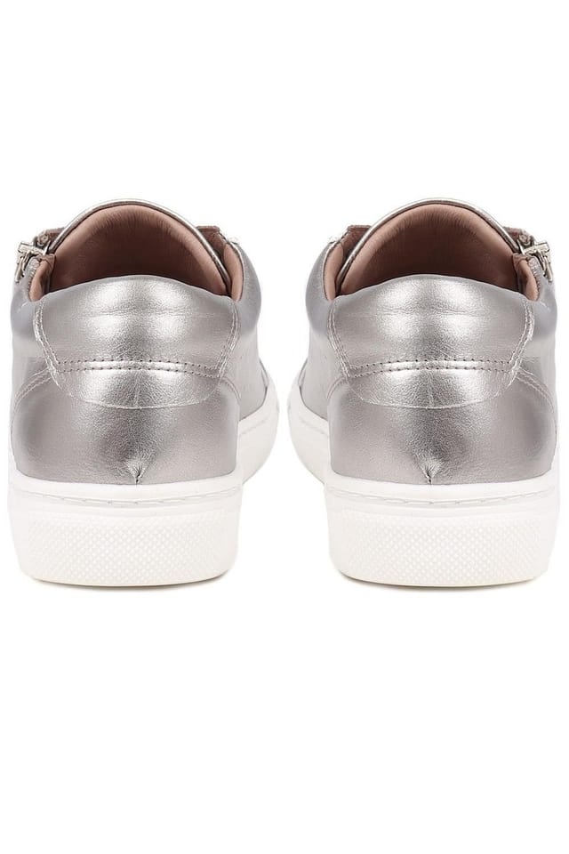 Jones Bootmaker Jones Bootmaker Women's Padova2 Leather Lace-Up Trainers in Metallics - 3