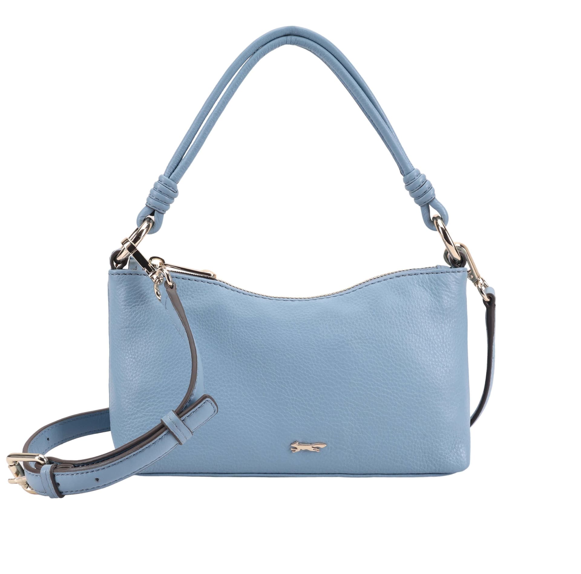 Paul Costelloe Paul Costelloe Women's Maisie Leather Shoulder Bag in Light Blue