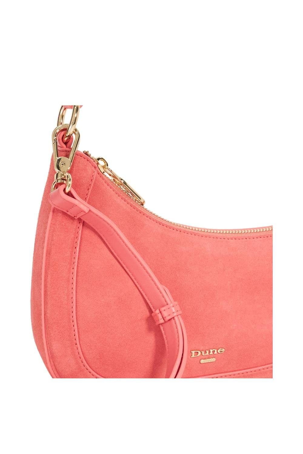 Dune London Dune London Women's 'Direction' Suede Shoulder Bag in Pink - 4