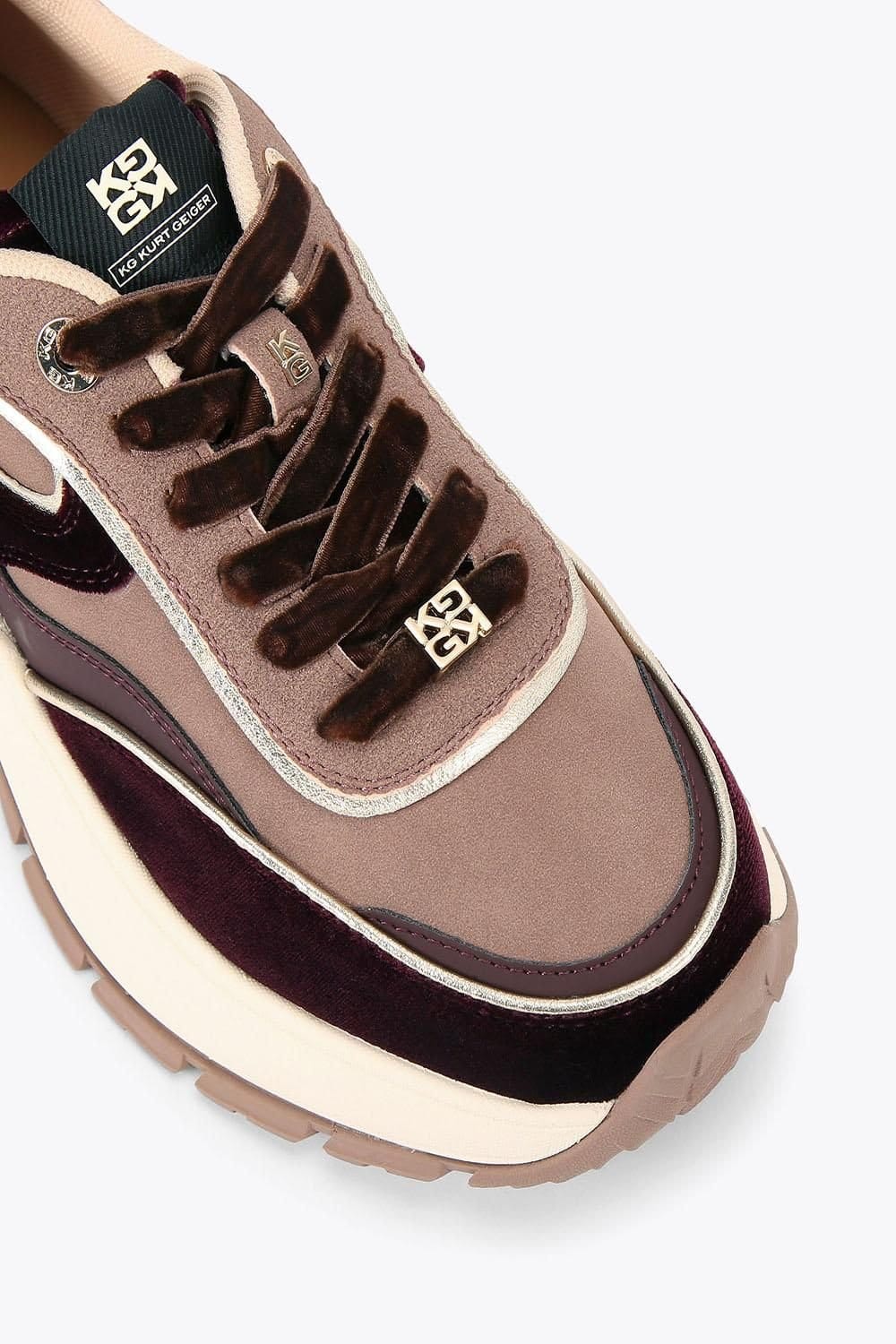 KG Kurt Geiger KG Kurt Geiger Women's 'Lisbon Lace Up' Trainers in Wine - 4